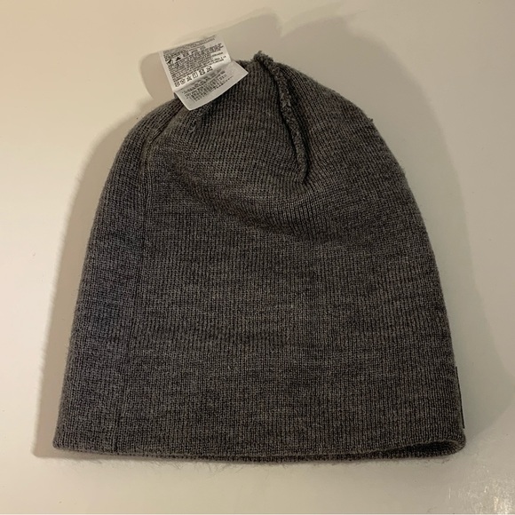 🏂 JORDAN BRAND LOGO YOUTH GREY KNIT CUFFED BEANIE TOQUE HAT 🏂 - Picture 3 of 7